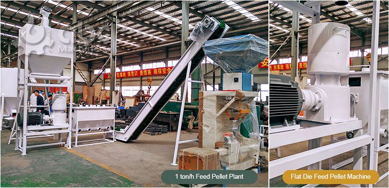 1 ton chicken feed mill equipment unit for small scale poultry feed factory