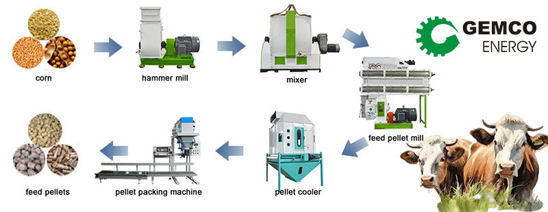 cattle feed pellet manufacturing process