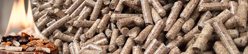 compressing wood wastes into fuel pellets or briquettes
