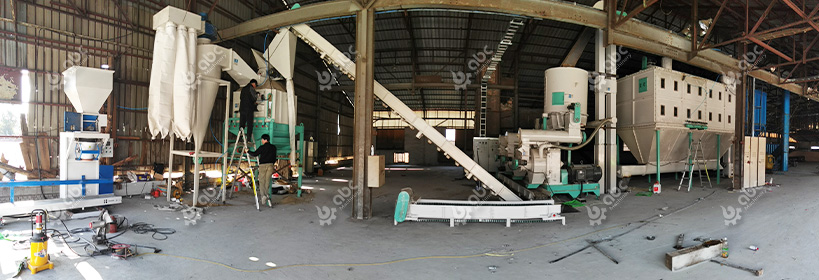 wood pellet making plant for commercial use in South Korea