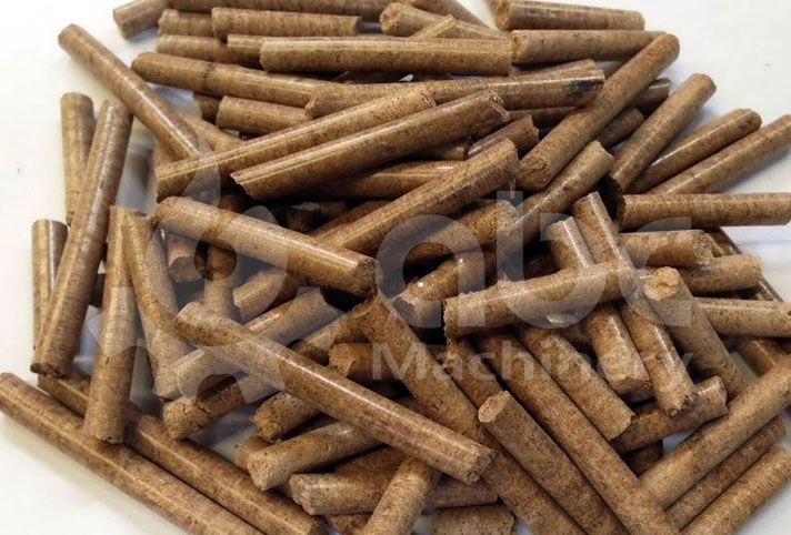 palm fiber pellets produced in biomass pellet plant factory