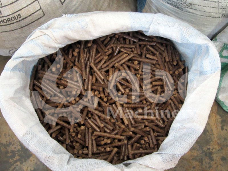 produced wood pellets of the large wood pellet production factory