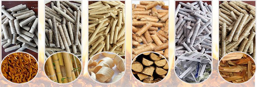 raw materials to make hard wood pellets