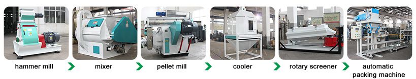 Typical Animal Feed Pellet Processing Line Flow