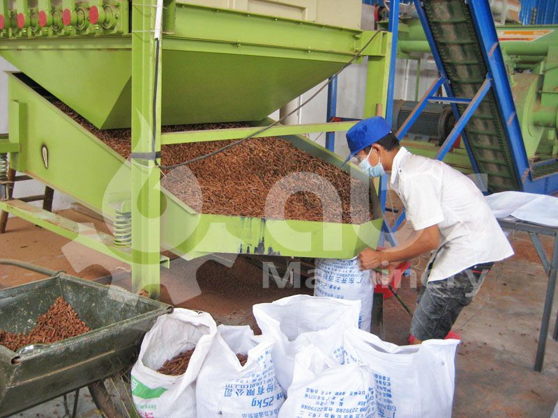 wood pellets bagging process
