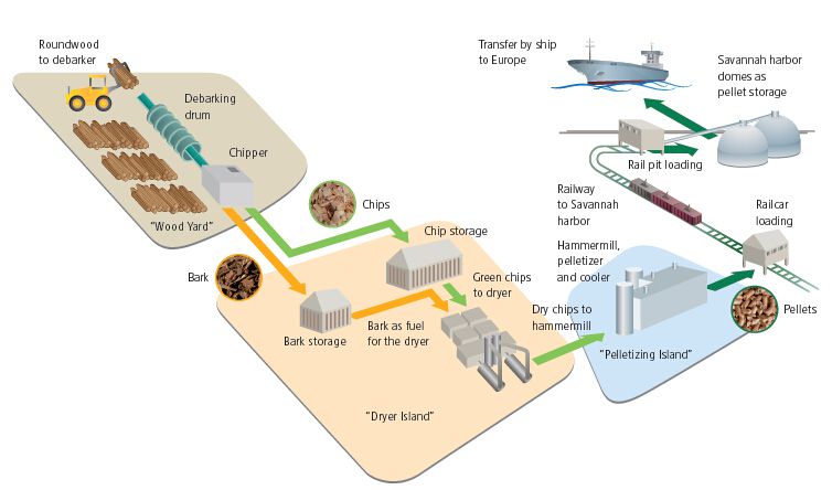 wood pellets plant