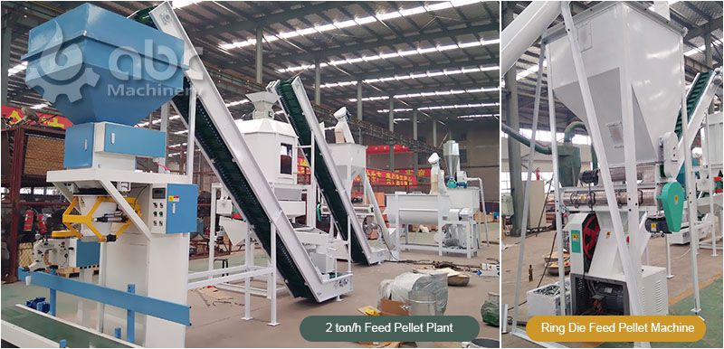 2 ton animal feed milling plant for poultry and livestock