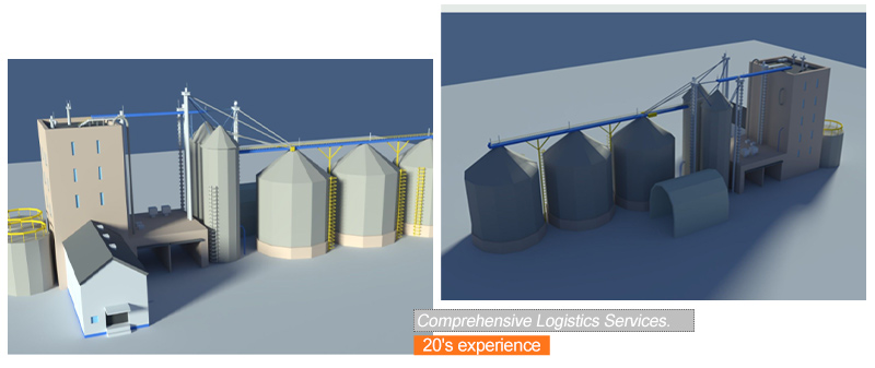 3D drawing of animal feed manufacturing mill price