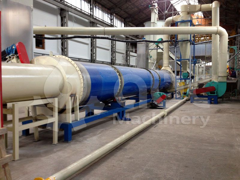 biomass sawdust drying section of the pellet making company