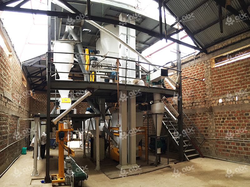 1~2 TPH Poultry Feed Processing Plant Built in Uganda