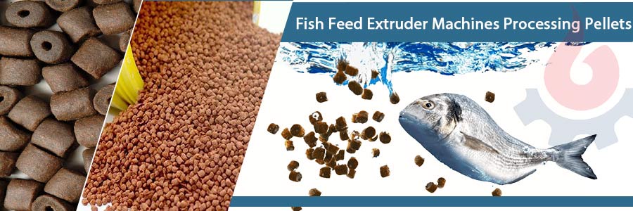 fish feed extruder machine processing pellets