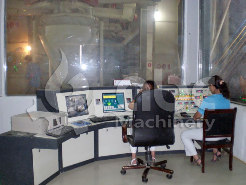 fish feed factory PLC control room