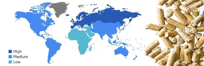 global wood pellets porduction
