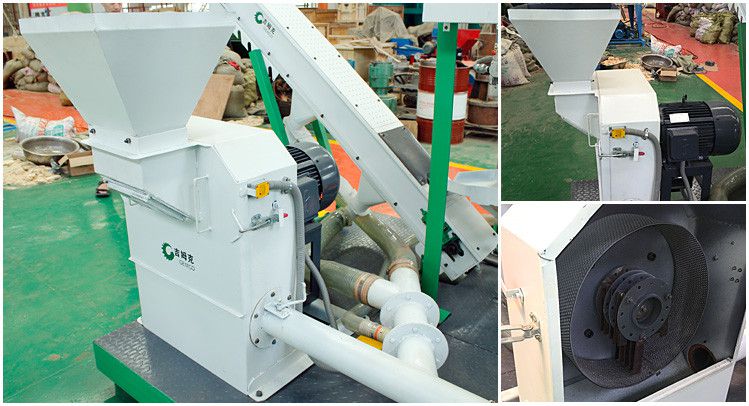 hammer mill wood crusher for small wood pelleting line
