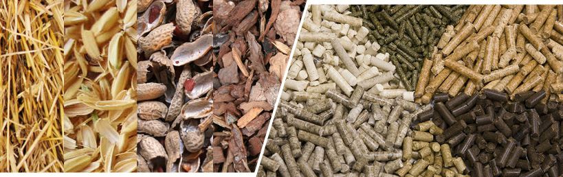 Manufactured Wood Pellets from wood pellet making machine