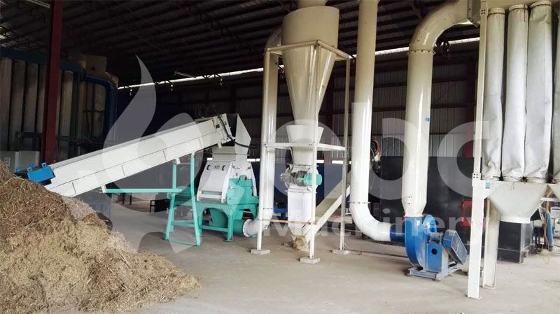 napier grass crushing process of the project