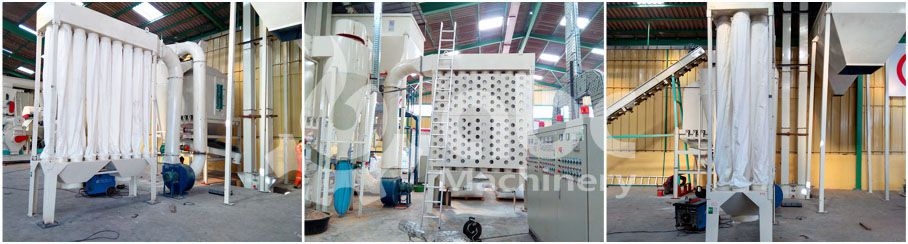 large scale pellet production dedusting system