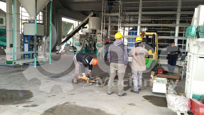 commercial scale wood pelletizing project field