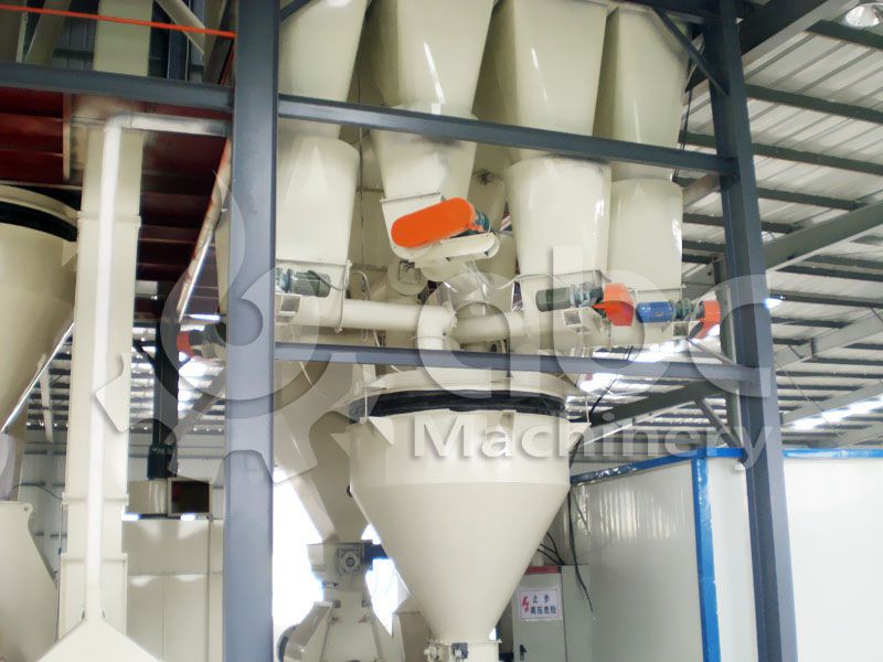 feed formula batching equipment in complete poultry feed milling factory