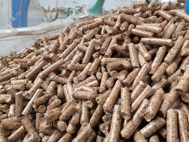 produced biomass wood pellets