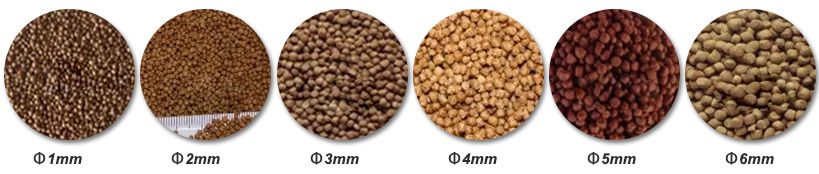 Produced Fish Feed Pellet With Different Sizes