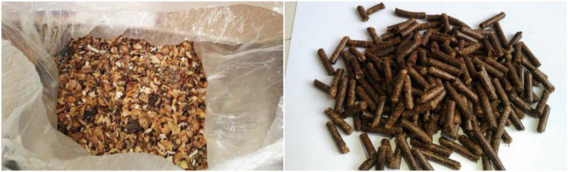 how to make pellets from sawdust and coffee husks