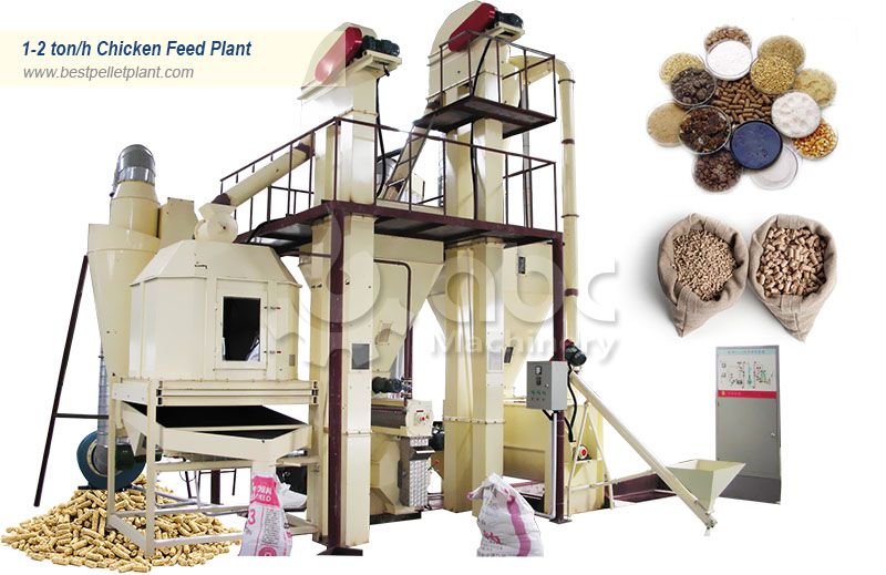 low cost small chicken feed processing plant
