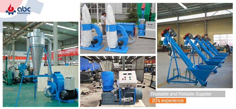 wood pellet manufacturing equipment in production line
