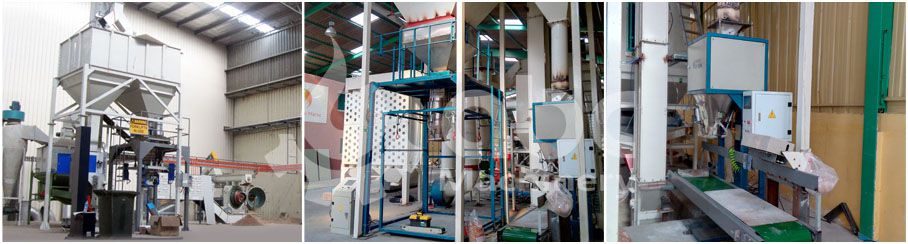 wood pellets bagging and sealing machine for large production line