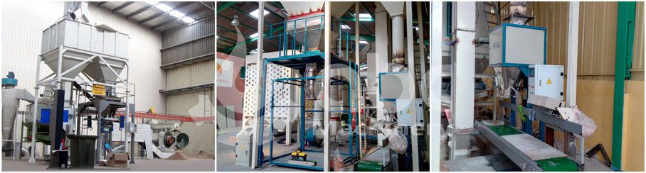 wood pellets bagging and sealing machine for large production line