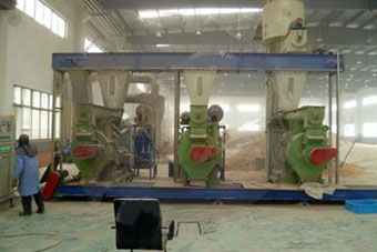 automated wood pellets plant